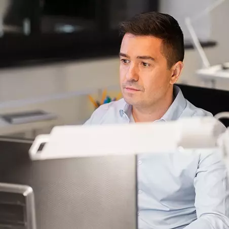 Male Technical Support operator