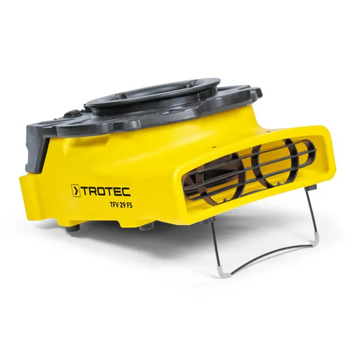 Trotec TFV 29 FS radial fan in tilt position for targeted drying airflow