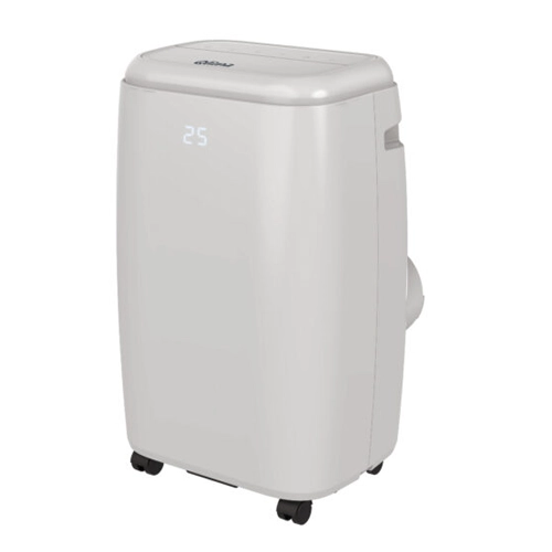 Front view of Qlima portable air conditioner with digital temperature display.