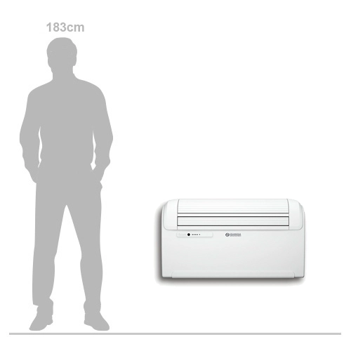 Olimpia Splendid Unico Edge Inverter 30SF air conditioner shown next to 183cm scale silhouette
Front view of Olimpia Splendid Unico Edge Inverter 30SF wall-mounted air conditioner
Close-up of control panel on Olimpia Splendid Unico Edge 30SF air conditioner
Olimpia Splendid Unico Edge Inverter 30SF air conditioner installed in a modern room setting