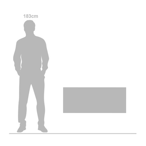 RadiWarm HE4100 low-height electric radiator scale image showing 400 mm height and 1000 mm width