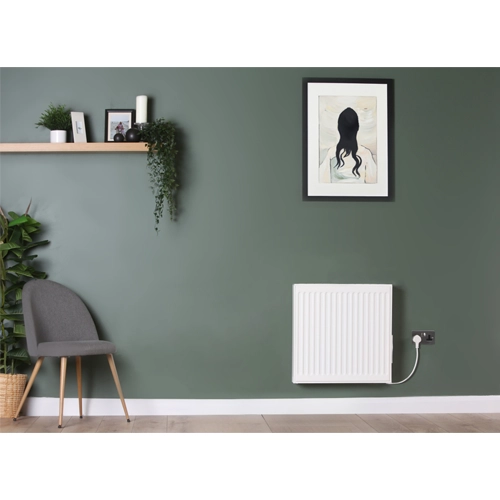 RadiWarm HE6060 0.79 kW energy-efficient electric radiator with smart control and white steel finish