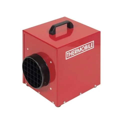 Flexible black ducting used for directing warm air from electric marquee heaters.