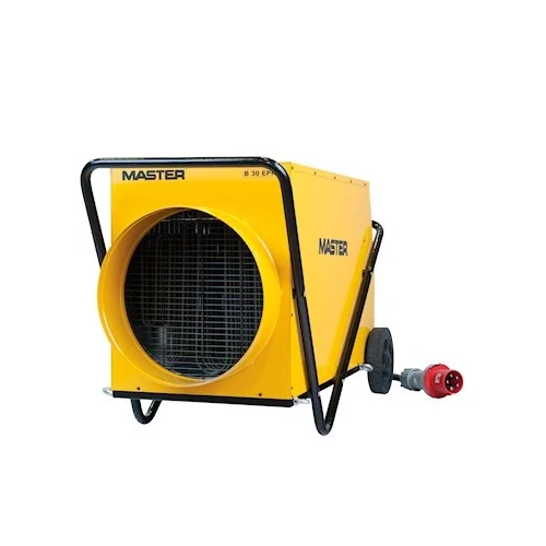 Master B30 15–30kW ductable electric heater shown from the front with 3-phase connector.