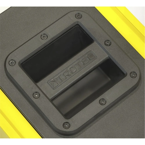 Close-up of the Trotec TEH 20 T Grip-Clip recessed handle for lifting and positioning the heater