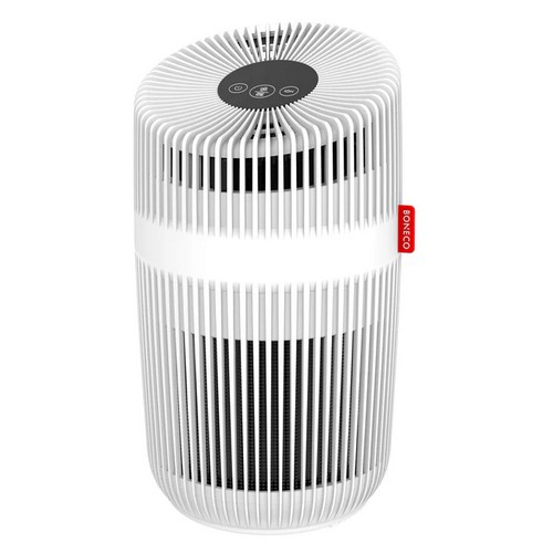 Boneco P230 air purifier shown at an angle highlighting overall size and airflow design