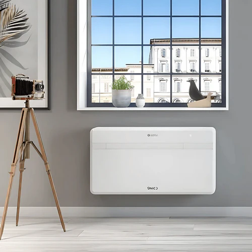 Olimpia Splendid Unico EVO 30HP EVANX wall mounted air conditioner installed in modern room