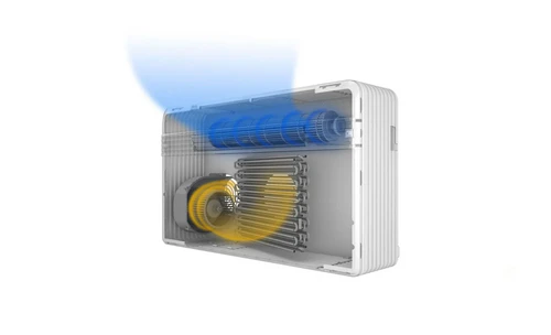 Olimpia Splendid Unico PRO EVAN 30HP internal airflow and inverter system diagram