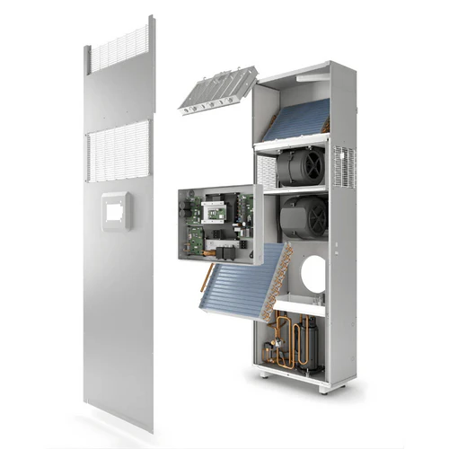Olimpia Splendid Unico Vertical internal components showing compressor and airflow system