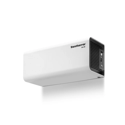 Dantherm DH 20 commercial dehumidifier showing wall mounted installation design