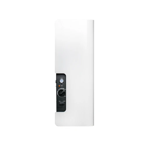 Side profile of the Dantherm DH 35 commercial wall mounted dehumidifier showing slim installation depth