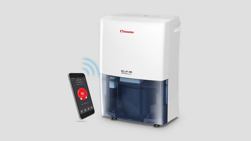 Inventor EVA ION PRO WiFi 20L dehumidifier with smartphone app control for remote humidity management
