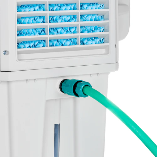 Chill-Teq EVA 100 evaporative air cooler with direct water supply connection for continuous operation