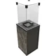 Kratki Real Flame Patio Heater - Quartz Sinter Base Panels (Natural Pietra Grey) - Manual
